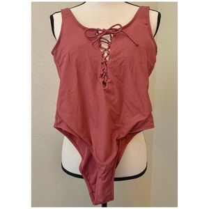 Target Xhilaration ribbed one piece bathing suit